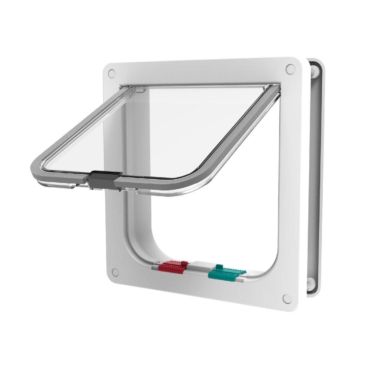 Hakuna Pets Small Cat Flap - 145mm W x 150mm H - Plastic - Durable - SuperSaverAU - view 1