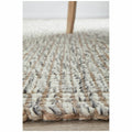 Rug Culture Arabella Small Rug 165x115 - Neutral Wool and Jute Blend, Hand Loomed - ARA-GRY-165115
