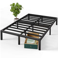 Zinus Double Metal Bed Frame - Black Steel Frame, 300kg Capacity, Tool-Free Assembly - AU-FBMMP1ZC-14D