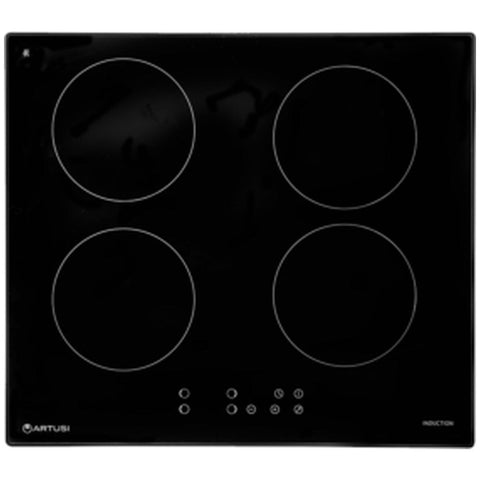 Artusi 60cm 4 Zone Plug-In Induction Cooktop - Black Ceramic Glass, 10A Plug and Lead, Timer - CAID4PG