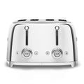 Smeg 50's Style 4 Slice Toaster - Chrome, Six Browning Levels, Independent Slot Control - TSF03SSAU