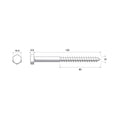 Zenith Hex Head Coach Screws M10 x 130mm Stainless Steel 304 Grade Durable - SuperSaverAU - view 2