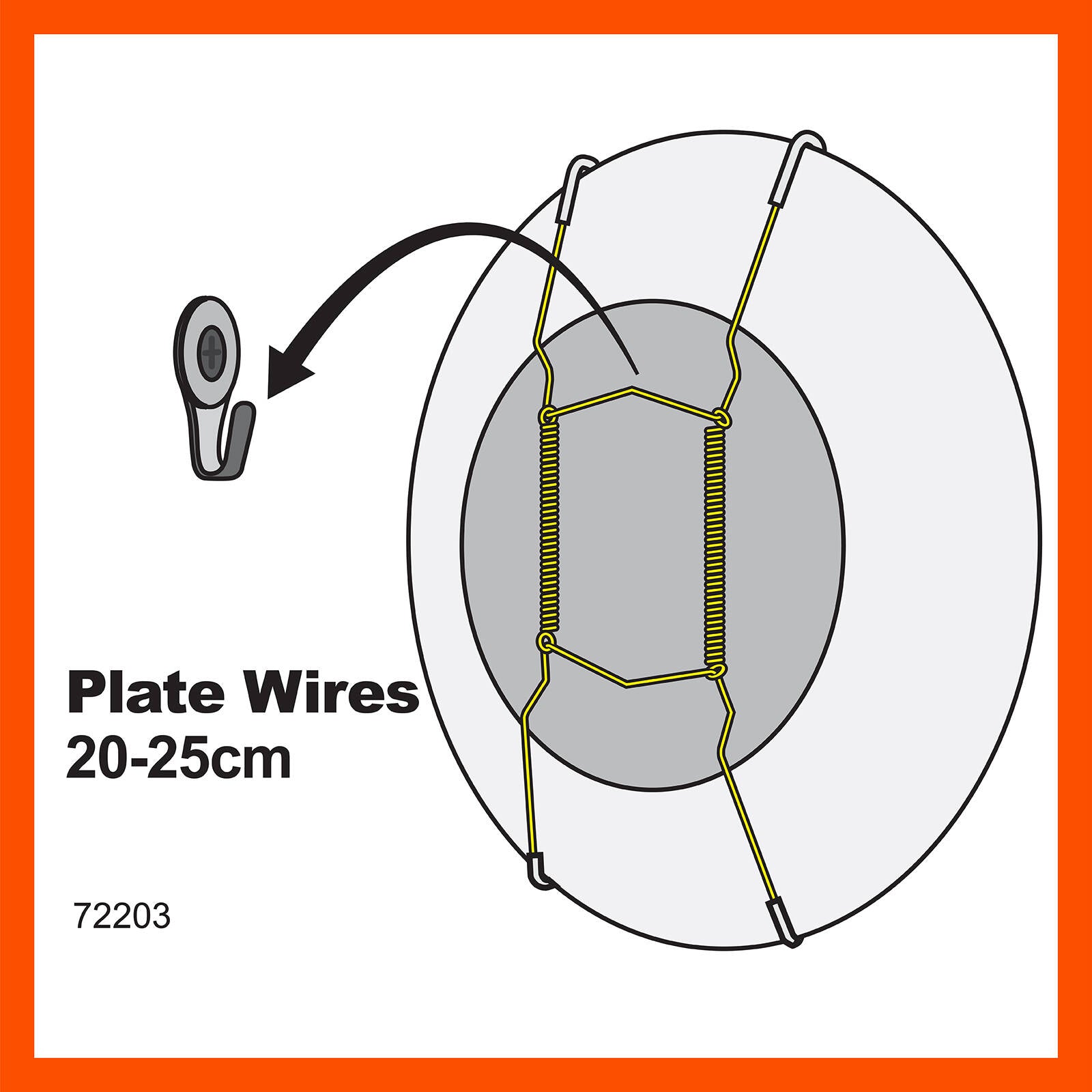 Everhang 20-25cm Brass Plated Hanging Plate Wires