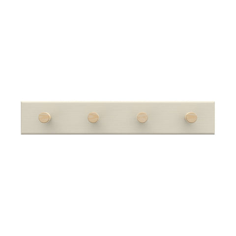 Mode 4 Timber Hooks Key Rack - 4 Hooks - Beige - 245mm x 40mm x 38mm - SuperSaverAU - view 1