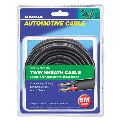 Narva Twin Sheath Cable - 6mm - Copper - 50A - SuperSaverAU - view 1