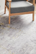 Rug Culture Illusions Large Power Loomed Rug 280x190cm - Silver and Gold Polyester - ILU156GOLD280X190