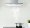 Haier 60cm canopy rangehood - stainless steel, 3 fan speeds, push-button control, LED lighting - HC60BLX1