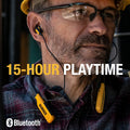 Dewalt Wireless Jobsite Pro Bluetooth Neckband Earphones - 30+ Hours Talk Time - IPX6 Water Resistant - 9mm Drivers - 150g - SuperSaverAU - view 3