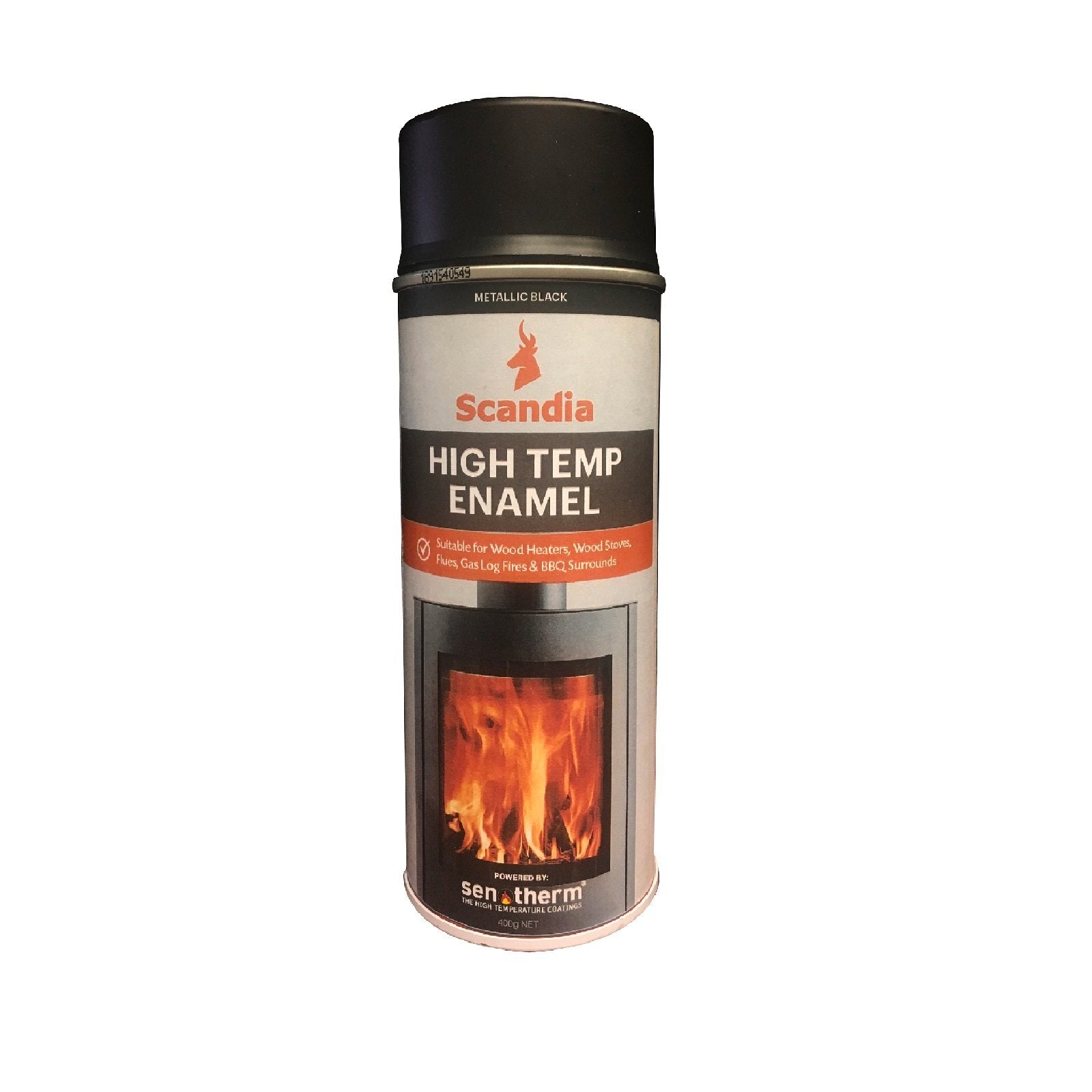 Scandia 400g Metallic Black High Temp Enamel Paint