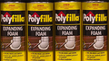 Poly Expanding Foam Aerosol 390g White - Paintable Sandable Polyurethane Gap Filler