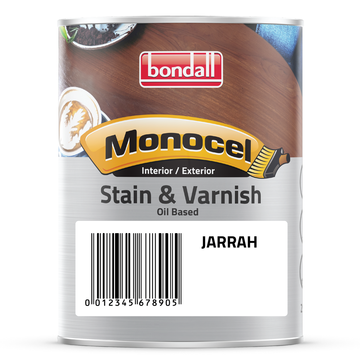 Bondall Jarrah Satin Monocel Stain Varnish 250ml Polyurethane UV Resistant - SuperSaverAU - view 1