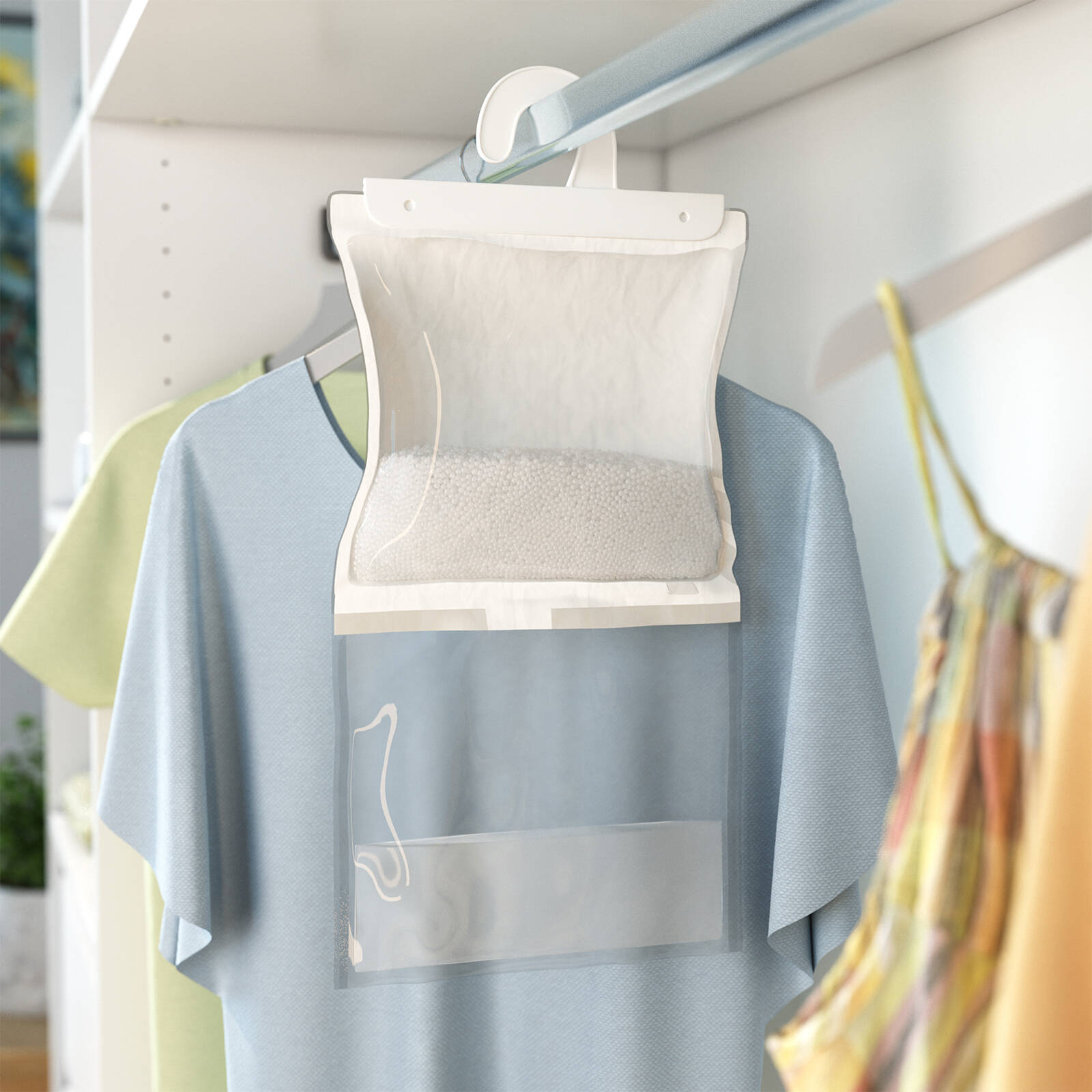 DampFree Moisture Absorber Hanging Pouch 3 Pack Calcium Chloride