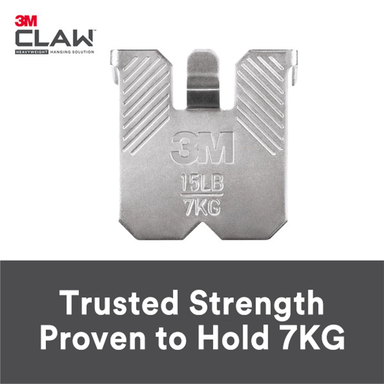 3M Claw Heavyweight Hanging Solution 7kg 5 Pack Red