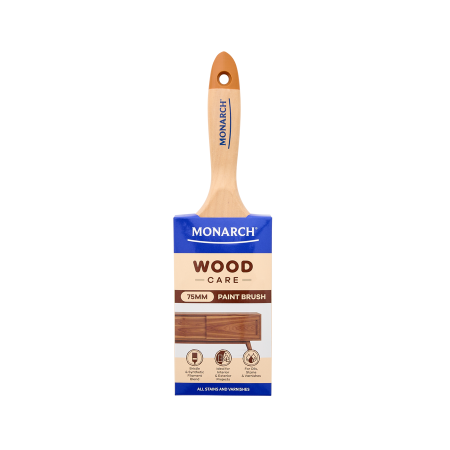 Monarch 75mm Woodcare Timber Handle Paint Brush