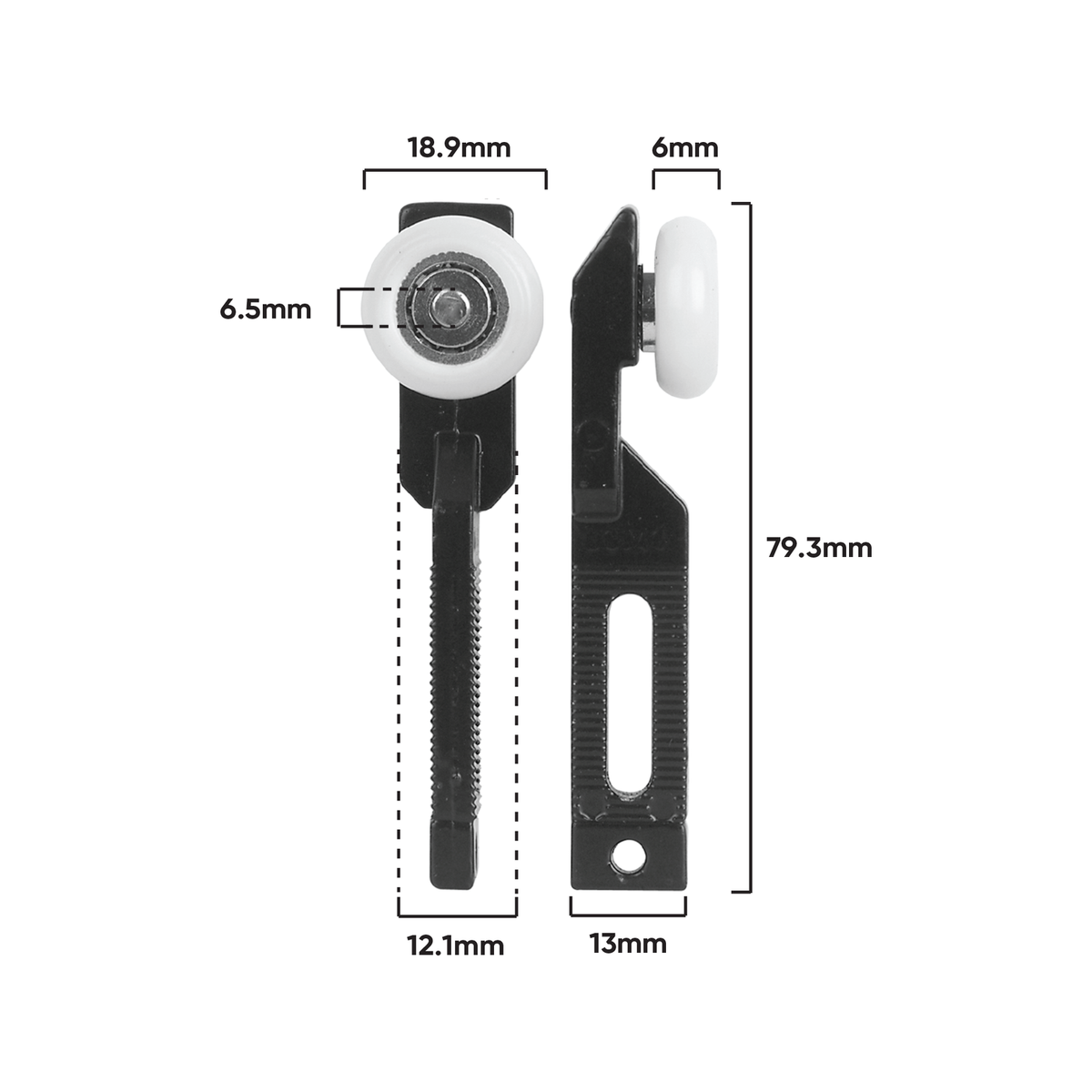 Rolltrak Adjustable Hanger - 19mm x 79mm - Zamak - 12kg Load Rate - SuperSaverAU - view 2