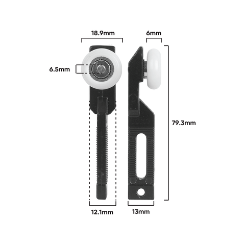 Rolltrak Adjustable Hanger - 19mm x 79mm - Zamak - 12kg Load Rate - SuperSaverAU - view 2