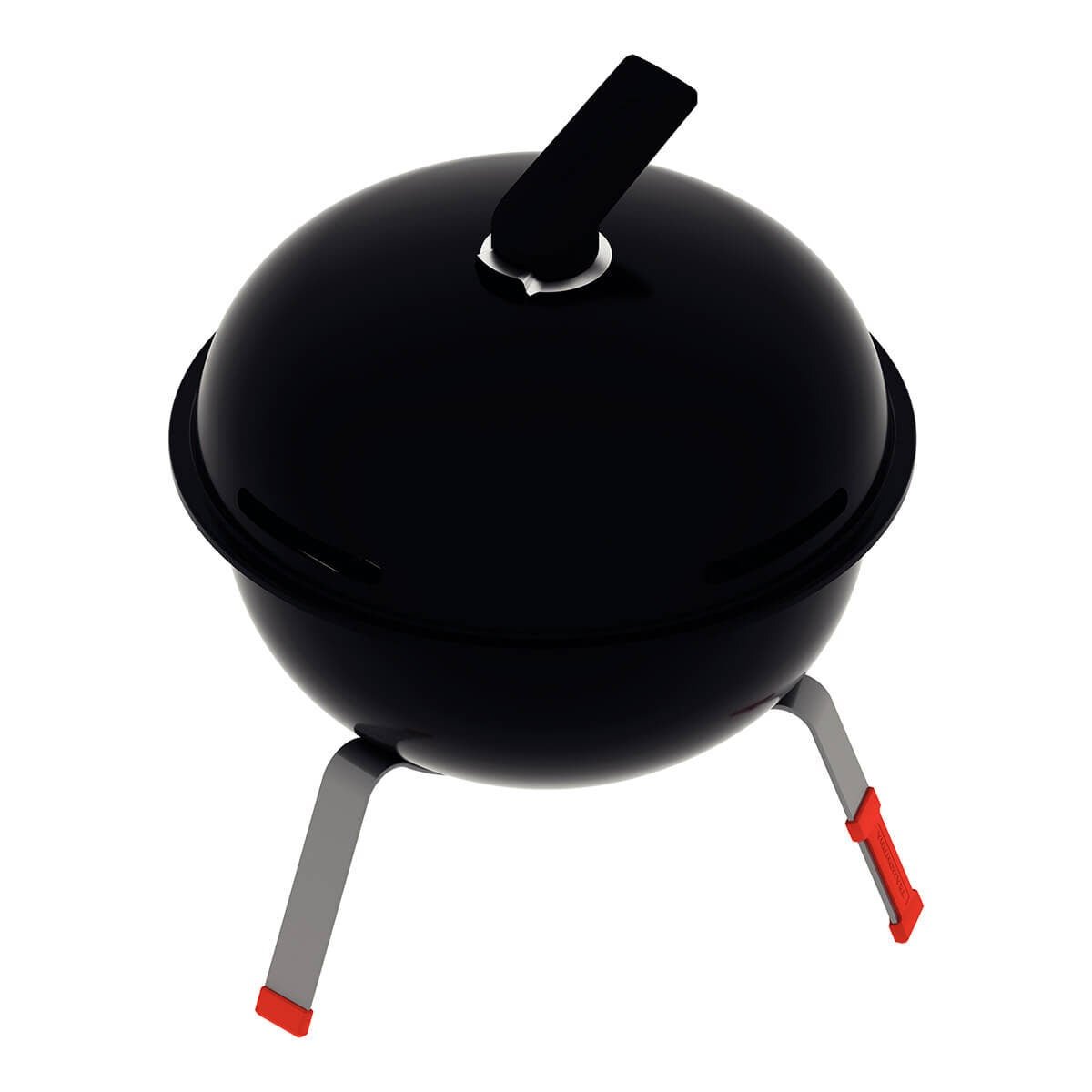 Tramontina Churrasco Portable Charcoal BBQ - Enamelled Steel Body and Lid - Black - 26500003