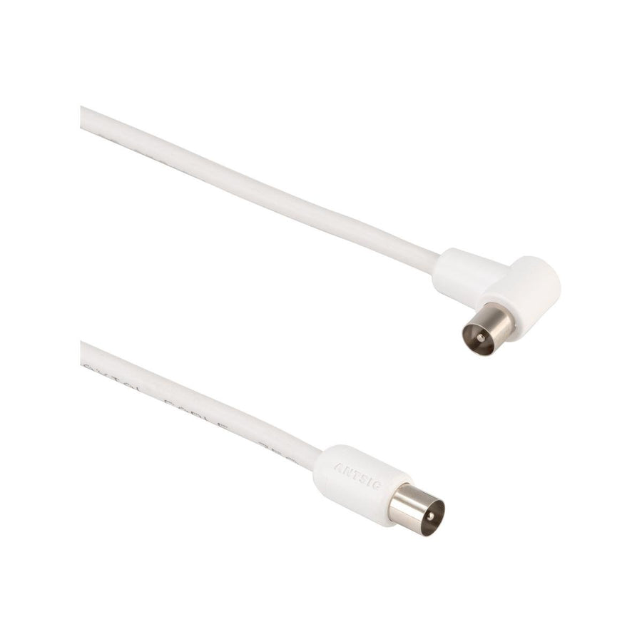 Antsig 5m TV Lead with Right Angled PAL Connector - Dual Shielded Coaxial Cable - SuperSaverAU - view 1