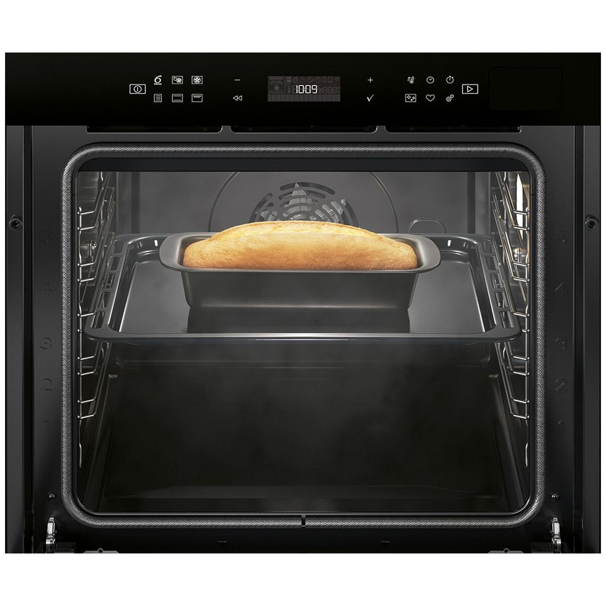 Whirlpool 60cm Pyrolytic Oven with SteamSense - 73L Gross, 6th Sense, Ready2Cook, Black - W7OSPBLAUS