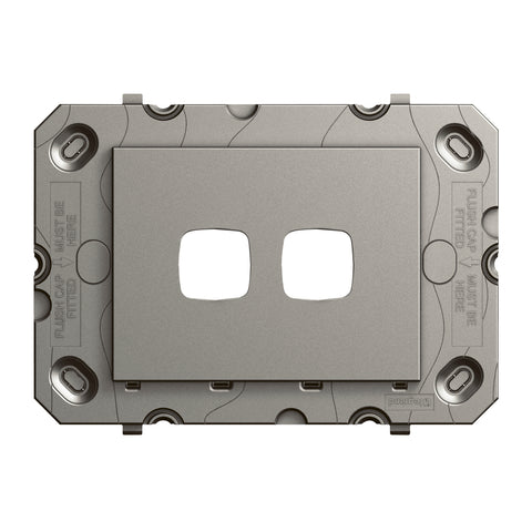HPM ARTEOR 2 Gang Wall Switch Grid, Magnesium 128mm x 91mm Indoor