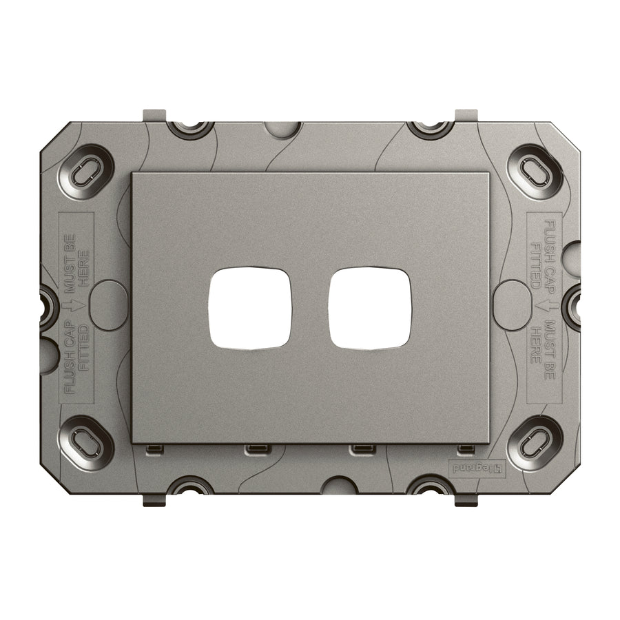 HPM ARTEOR 2 Gang Wall Switch Grid, Magnesium 128mm x 91mm Indoor