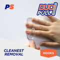 Permastik Large Clear Plastic Adhesive Urban Hooks 4 Pack Removable