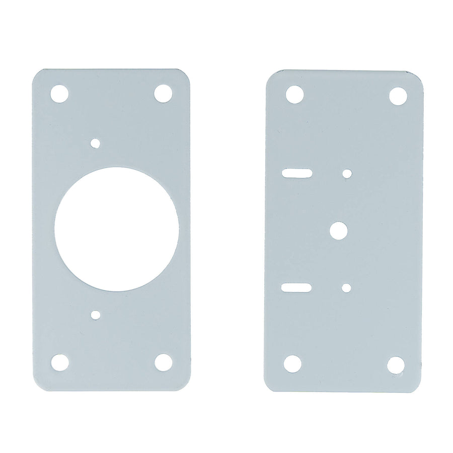 Taskmaster 90 x 45mm White Hinge Repair Plate - 2 Pack