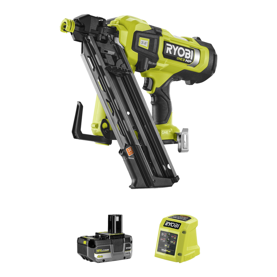 Ryobi 18V ONE+ HP Brushless AirStrike Framing Nailer 30-34° - 4Ah Kit - Cordless - SuperSaverAU - view 1