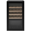 Omega 34 Bottle Freestanding Single Zone Wine Cabinet - Black, Double Glazed UV Glass Door - OCWFS34SB