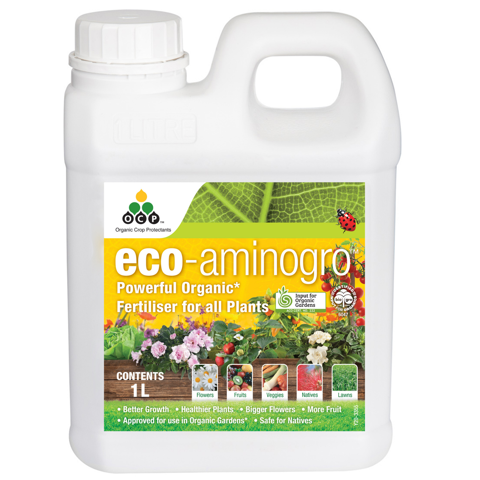OCP Eco-Aminogro 1L Concentrate Liquid Organic Fertiliser