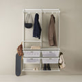 Elfa Core 1253mm Wardrobe Pack - White E-Poxy Bonded Steel - Made in Sweden - 11992