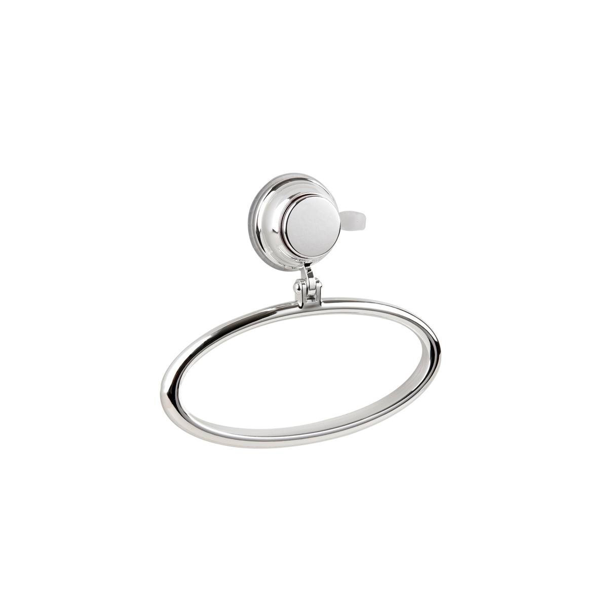 Naleon Chrome Super Suction Towel Ring - 1 Towel - 180mm x 160mm x 40mm - SuperSaverAU - view 1