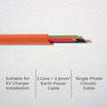 Deta 5m 450/750V V90 4.0mm 2 Core E 1 Phase Cable - Orange - Reliable for Installations - SuperSaverAU - view 3