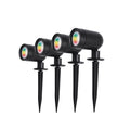 Brilliant Black Smart Fuchsia RGBW Garden Light Kit, 3W, 4 Pack, Outdoor 22645/06