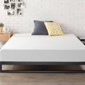 Zinus King 18cm Low Metal Bed Frame - Black, Wooden Slat Foundation - AU-SSBF-7K