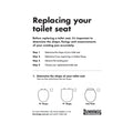 Mondella Rococo White Back To Wall D-Shape Toilet Seat with Slow Close Chrome Hinge