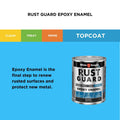 White Knight Rust Guard Black Satin Solvent Based Epoxy Enamel Paint 1L
