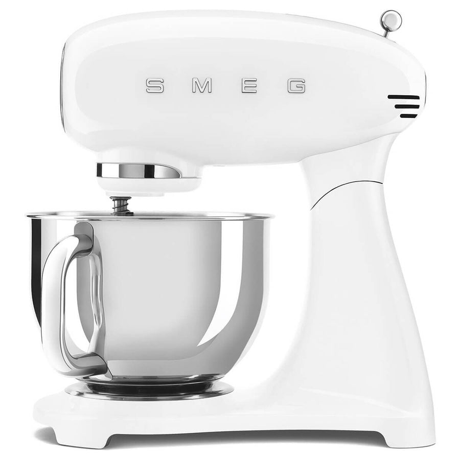Smeg 50's Style Stand Mixer 4.8L - 1000W, White, Planetary Mixing, Smooth Start - SMF05WHAU
