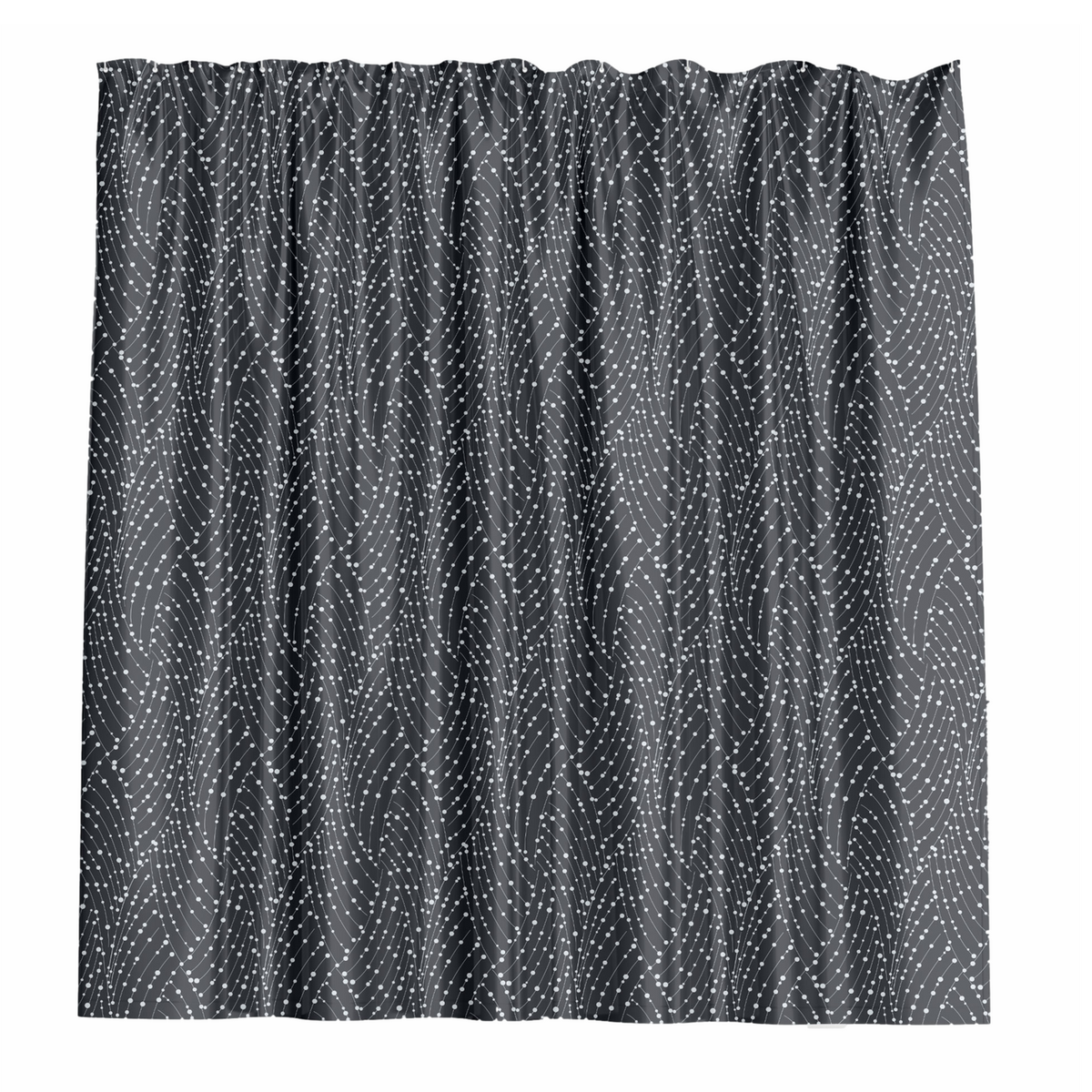Barelli Polyester Shower Curtain Long Drop 210x180cm - Midnight Mist - Water-Resistant - SuperSaverAU - view 1