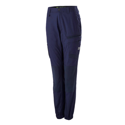 Hard Yakka Women's Navy Raptor Cuff Work Pant Ripstop Size 18