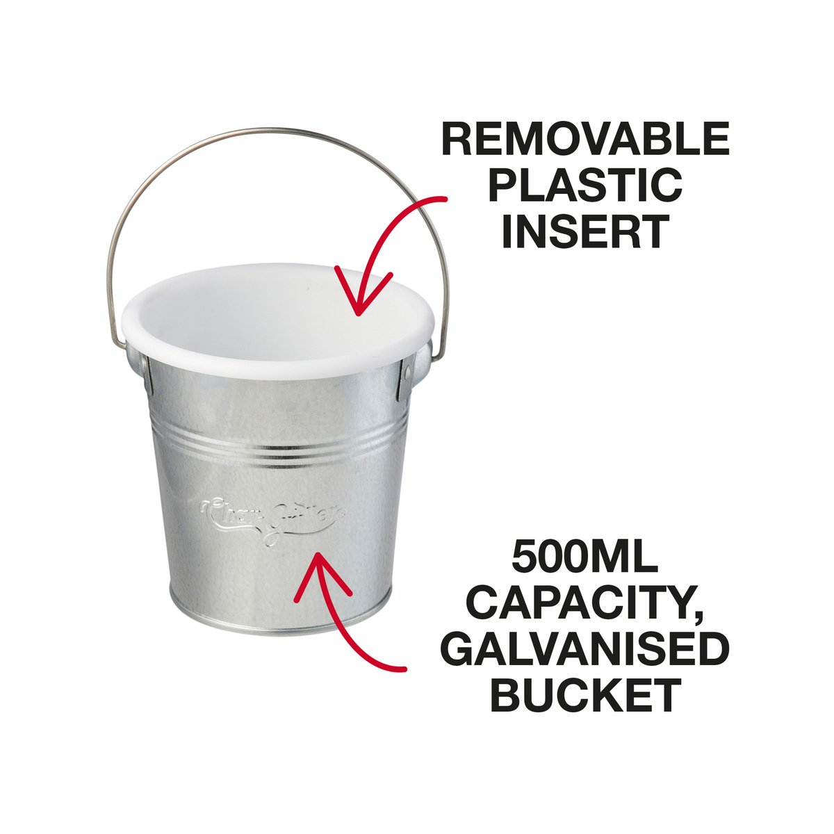 Char Griller Basting Bucket and Brush Set - 100% Cotton Mop & Silicone Brush - 112mm x 30mm x 30mm - Silver - SuperSaverAU - view 3