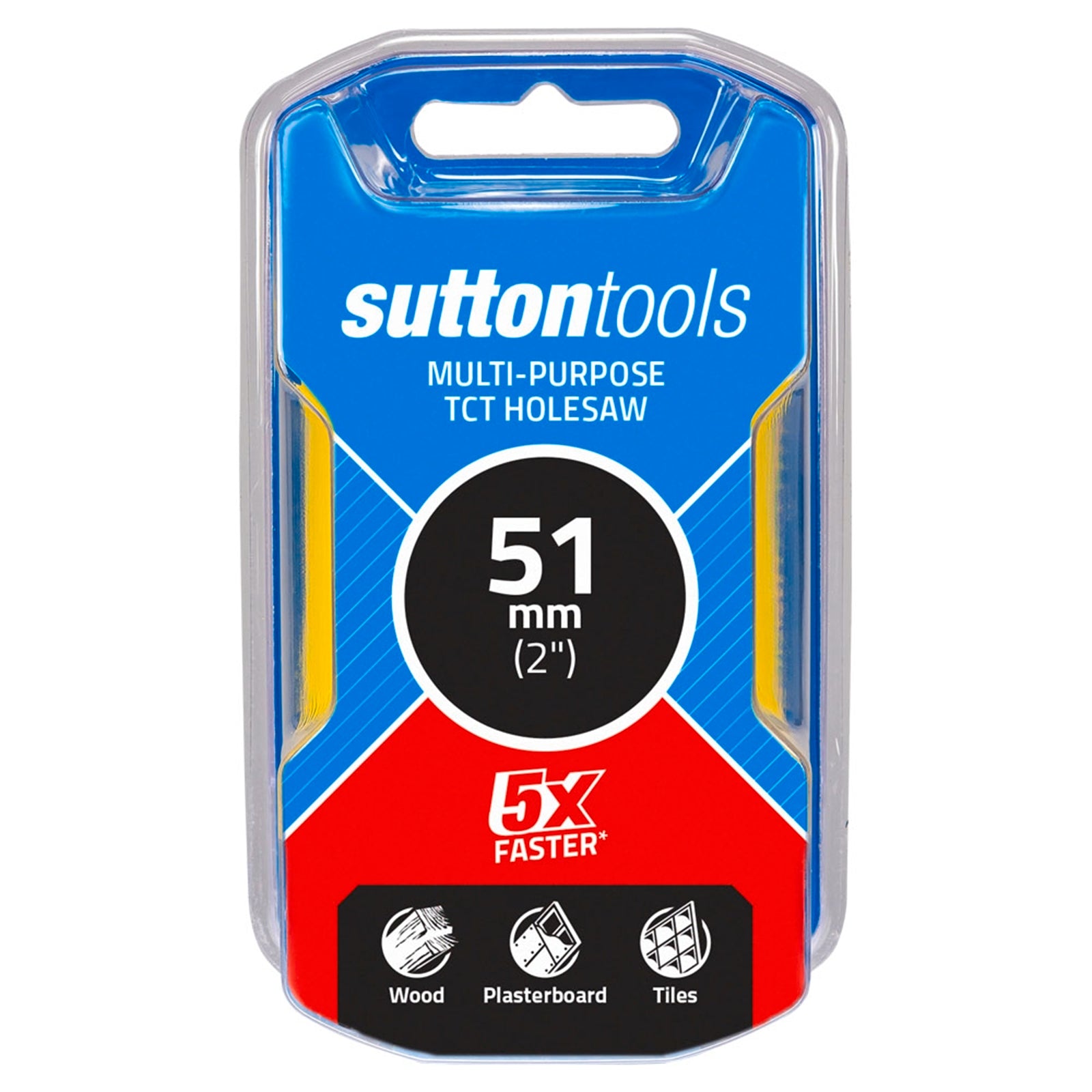 Sutton Tools 51mm TCT Multi-Purpose Seamless Holesaw Timber Tile Brick