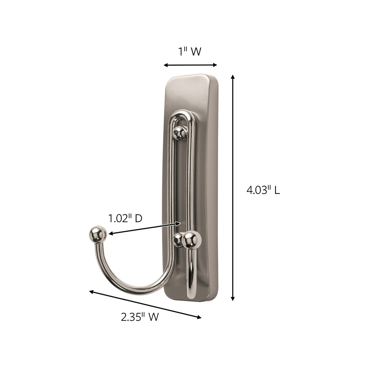 Command Brushed Nickel Hooks 3 Pack - 1 Large & 2 Small - Damage-Free Hanging - 98mm x 171mm - SuperSaverAU - view 2