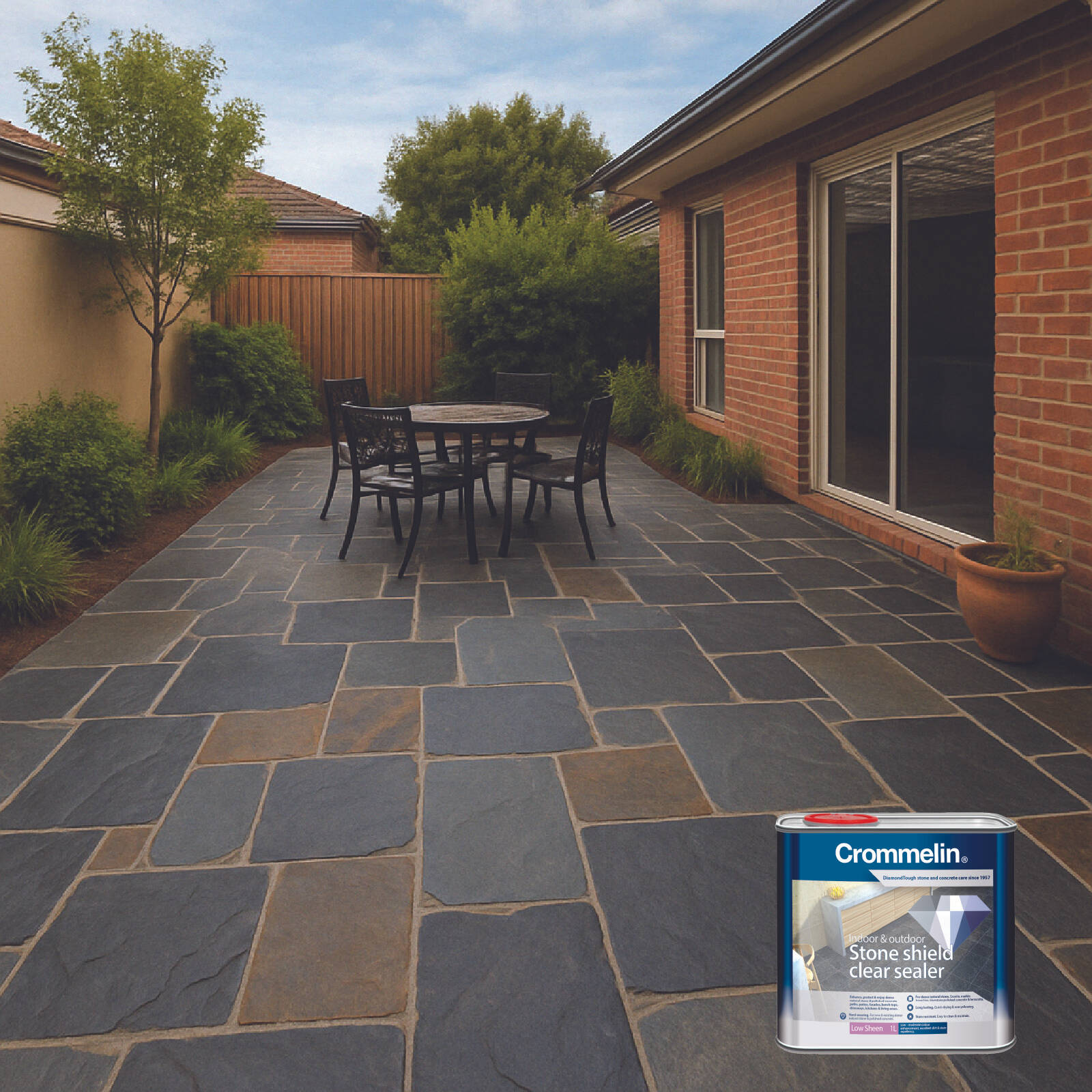 Crommelin DiamondTough Stone Shield Clear Sealer 3L - Waterborne Indoor & Outdoor
