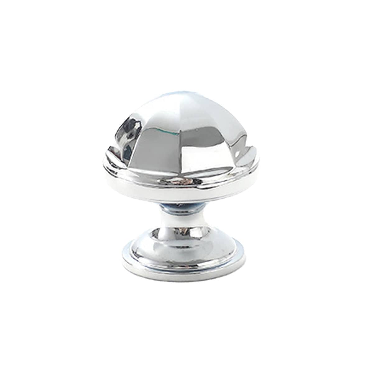 Cabinet Knob in Bright Silver Copper, Single Hole - Dome