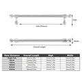 Cabinet Pull Handle in Polished Silver - 96 mm Hole Spacing - view 4