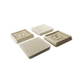 Surface Gard Almond Square Rubber Base Castor Cup 4 Pack - 51mm - SuperSaverAU - view 1