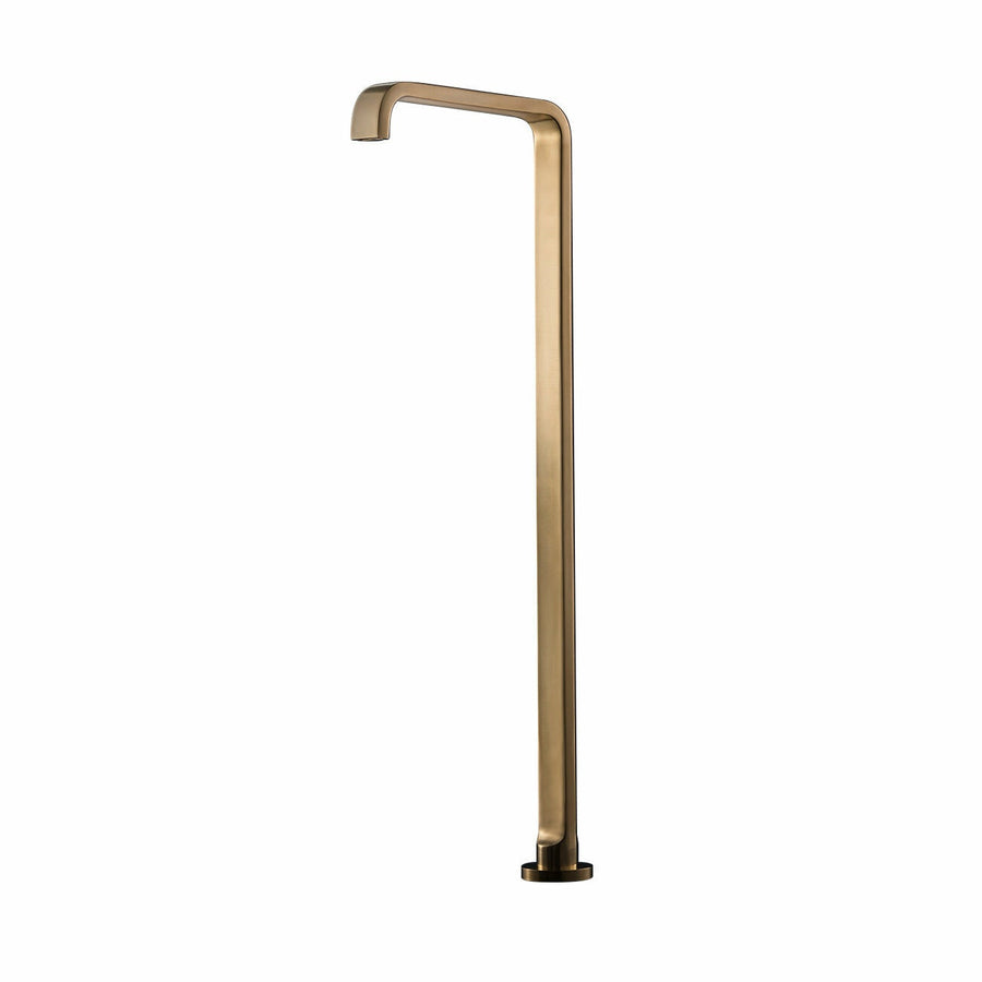 Rogerseller Pinch floor mount bath outlet 250mm deep - Brushed Gold finish - 3606003214