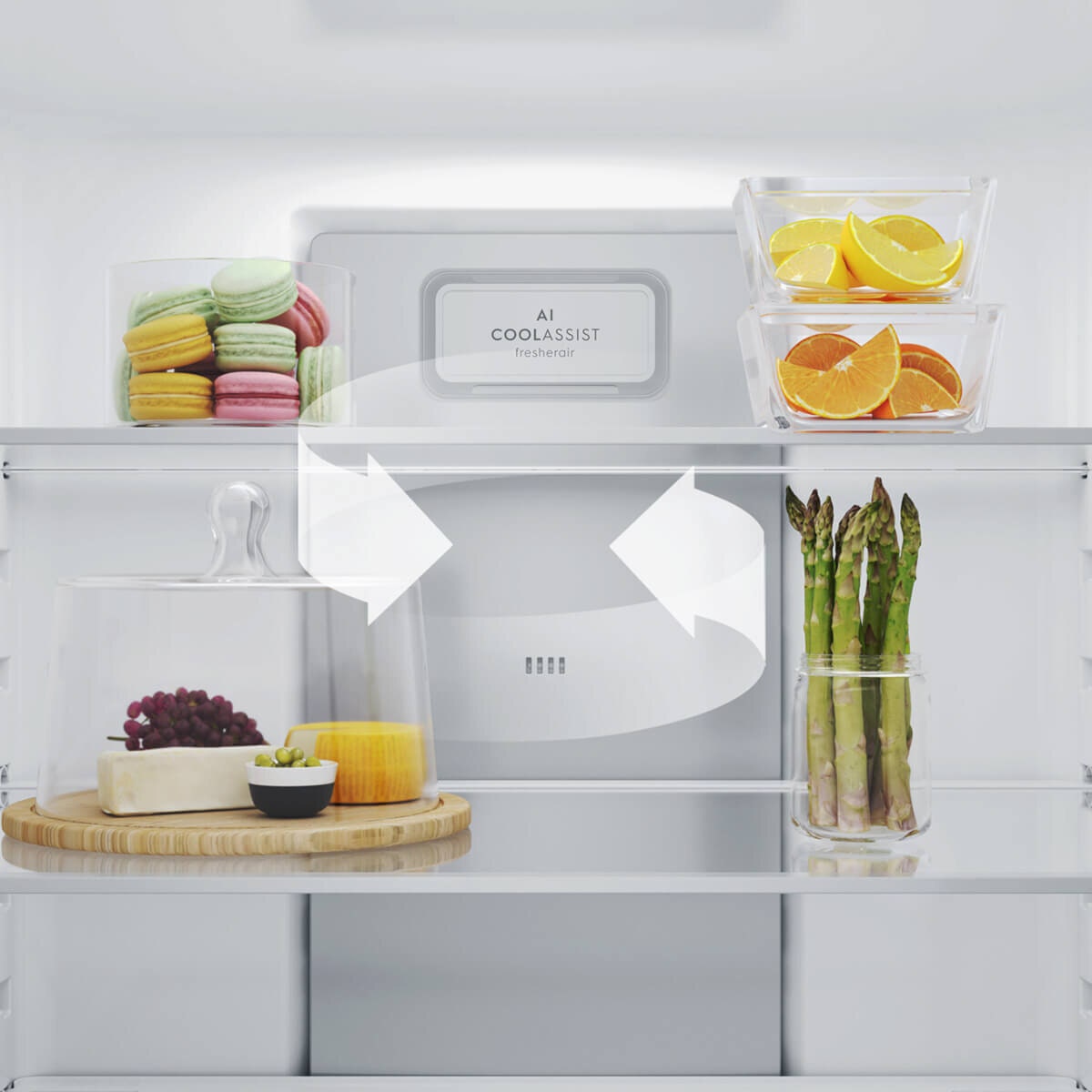 Electrolux 496L bottom mount fridge - matt charcoal black, AI CoolAssist, Cooling360 - EBE5002BE-X