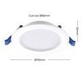DETA X8 92mm MultiPower Tri-Colour Dimmable LED Downlight, Metal Indoor DET718